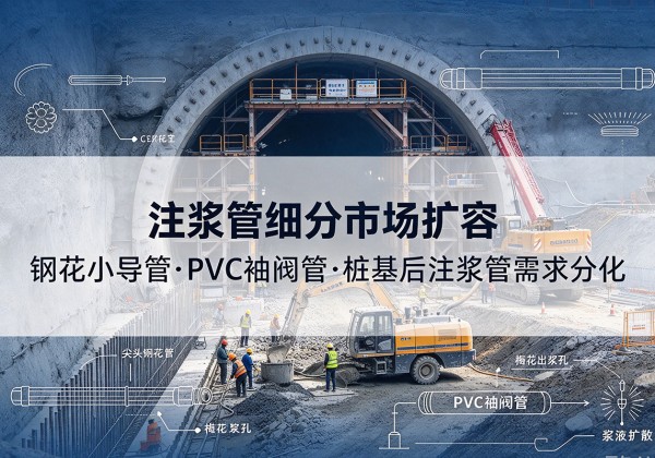 赤坎注浆管细分市场扩容，隧道钢花小导管、PVC 袖阀管、桩基后注浆管需求分化